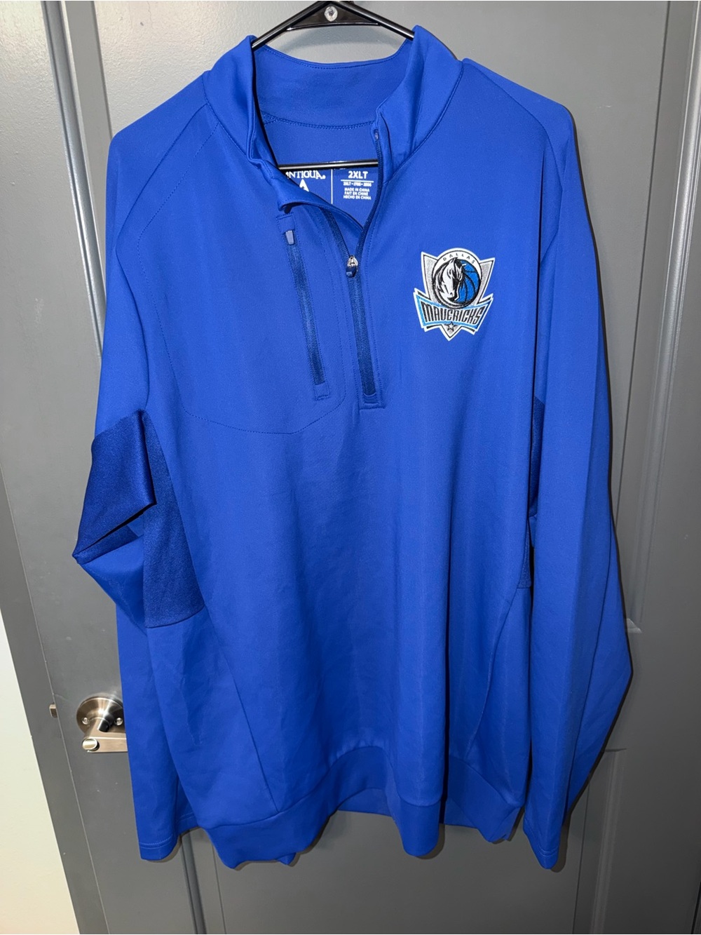 Antigua Dallas Mavericks Quarter Zip Pullover Men’s 2XLT Blue